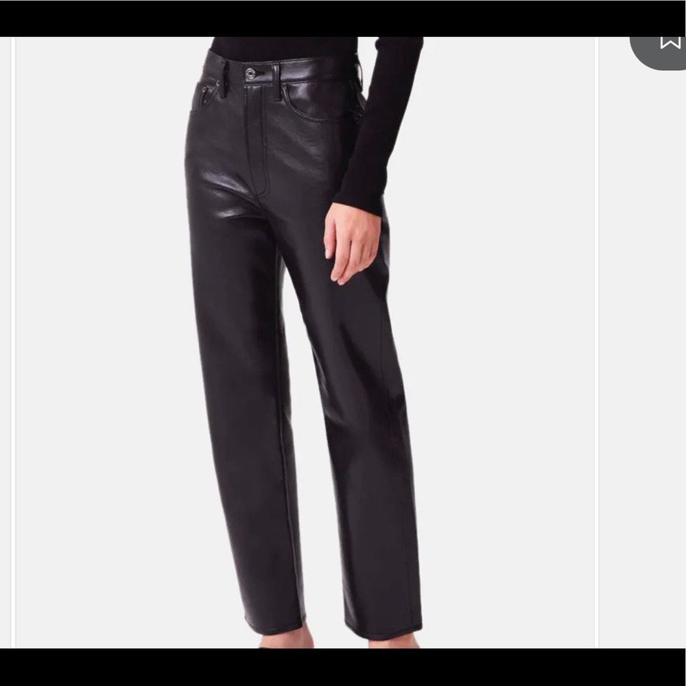 Agolde brand new with tags black recycled leather pant